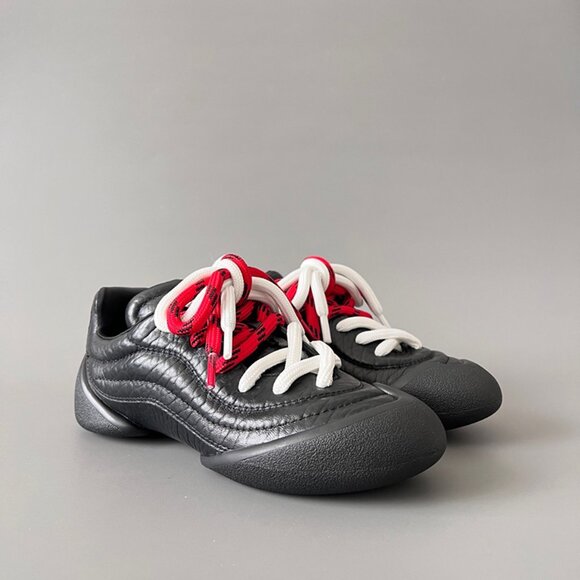 Alexander McQueen Black Round Toe Womens Sneakers - Picture 3 of 9